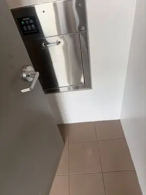 Garbage chute room cleaned and disinfected in a condominium
